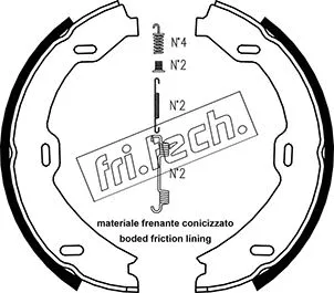 Brake Shoe Set, parking brake (1052.128K)