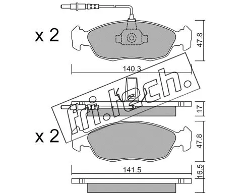 Brake Pad Set, disc brake (159.0)