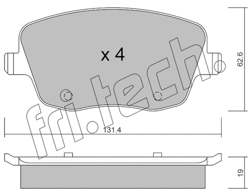 Brake Pad Set, disc brake (563.0)