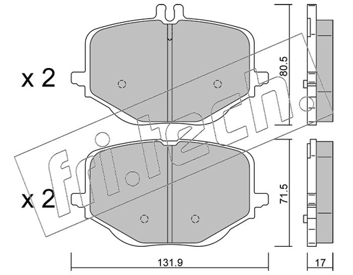 Brake Pad Set, disc brake (1314.0)
