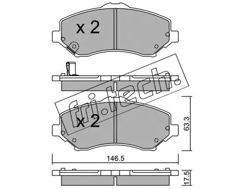 Brake Pad Set, disc brake (879.0)