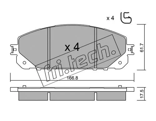 Brake Pad Set, disc brake (1016.0)