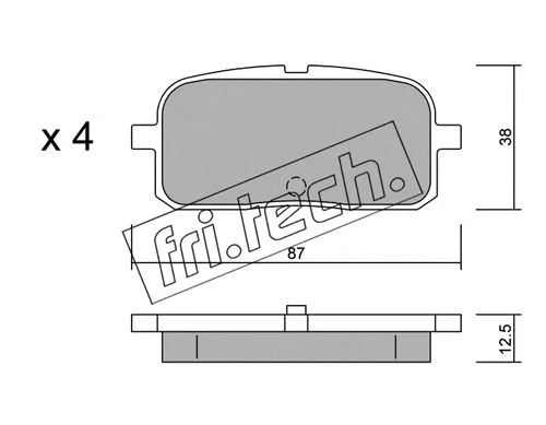 Brake Pad Set, disc brake (461.0)