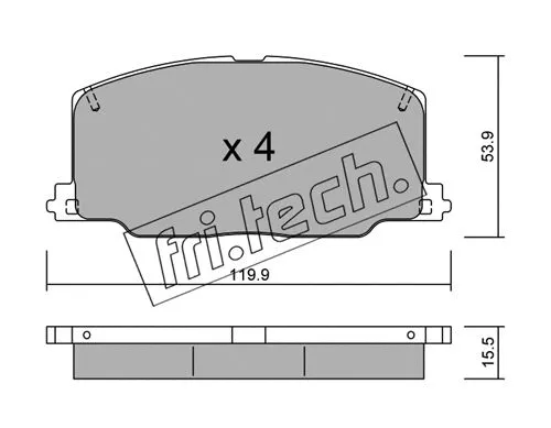 Brake Pad Set, disc brake (069.0)