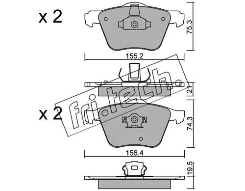 Brake Pad Set, disc brake (615.0)