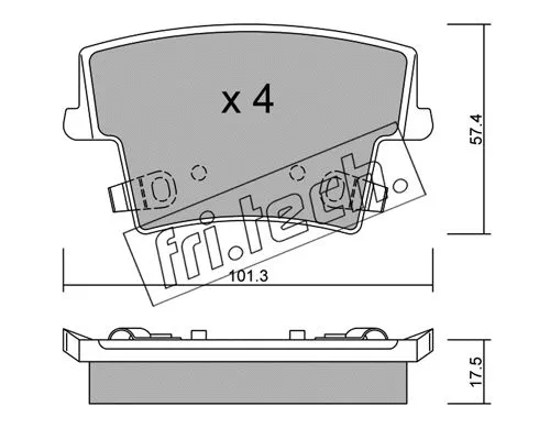 Brake Pad Set, disc brake (734.0)