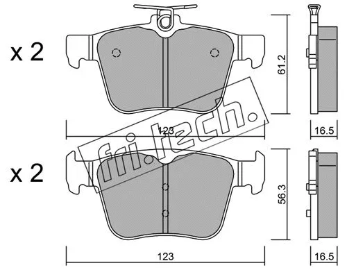 Brake Pad Set, disc brake (997.0)
