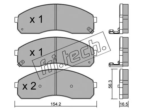 Brake Pad Set, disc brake (383.0)