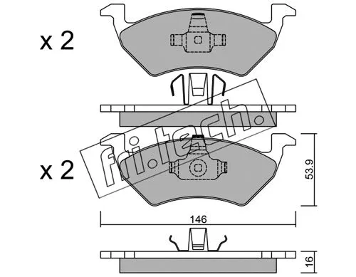 Brake Pad Set, disc brake (994.0)