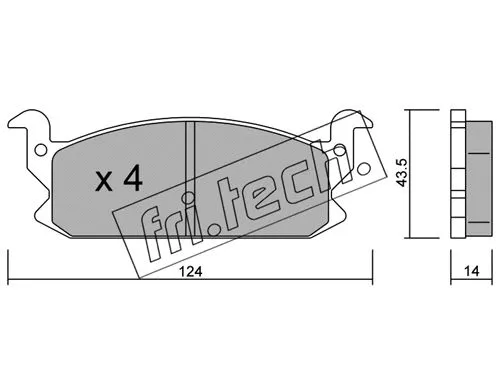 Brake Pad Set, disc brake (389.0)