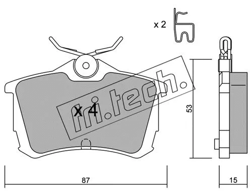 Brake Pad Set, disc brake (481.0)
