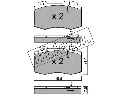 Brake Pad Set, disc brake (579.5)