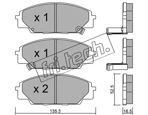 Brake Pad Set, disc brake (450.0)