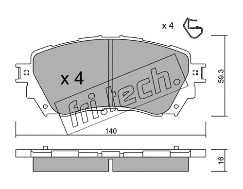 Brake Pad Set, disc brake (1010.0)