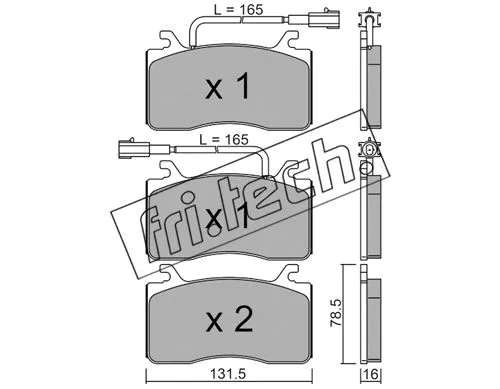 Brake Pad Set, disc brake (1100.0)