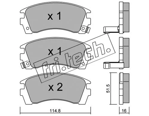 Brake Pad Set, disc brake (503.0)