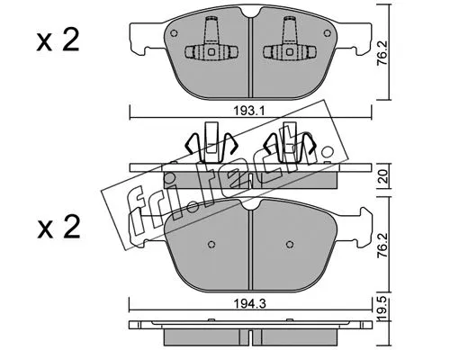 Brake Pad Set, disc brake (851.0)