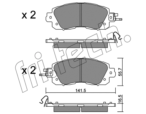 Brake Pad Set, disc brake (1080.0)