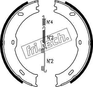 Brake Shoe Set, parking brake (1052.133K)
