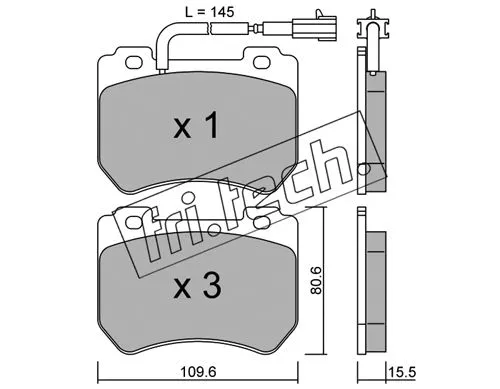 Brake Pad Set, disc brake (865.0)