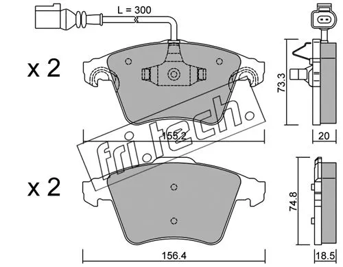 Brake Pad Set, disc brake (568.2)