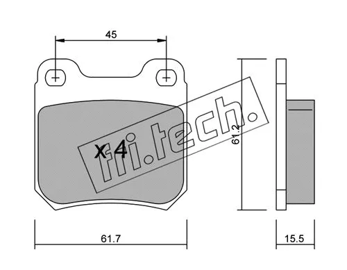 Brake Pad Set, disc brake (284.0)