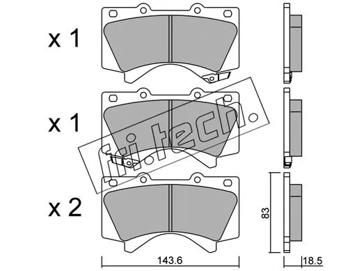 Brake Pad Set, disc brake (837.0)