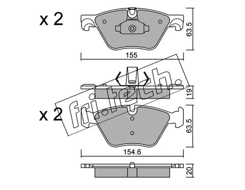 Brake Pad Set, disc brake (935.0)