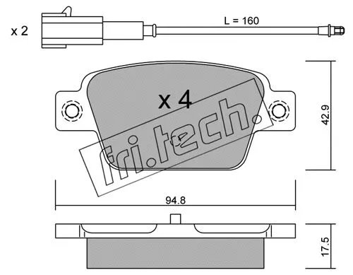 Brake Pad Set, disc brake (332.1)