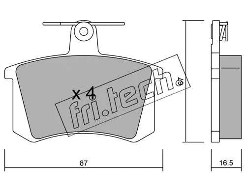 Brake Pad Set, disc brake (050.0)