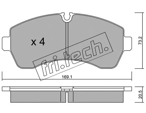 Brake Pad Set, disc brake (689.0)