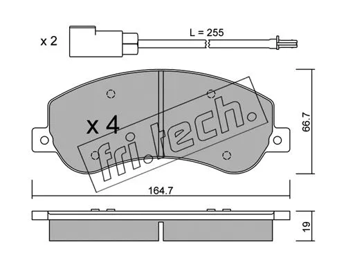 Brake Pad Set, disc brake (696.0)
