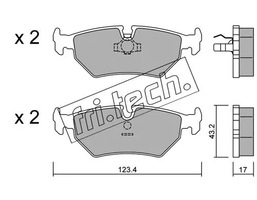 Brake Pad Set, disc brake (182.0)