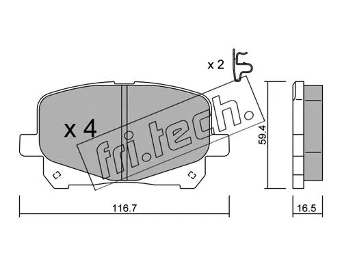 Brake Pad Set, disc brake (459.0)