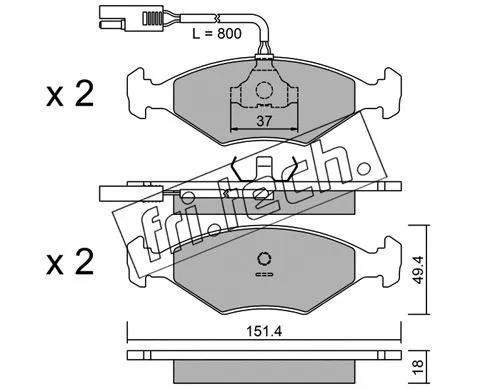 Brake Pad Set, disc brake (059.0)