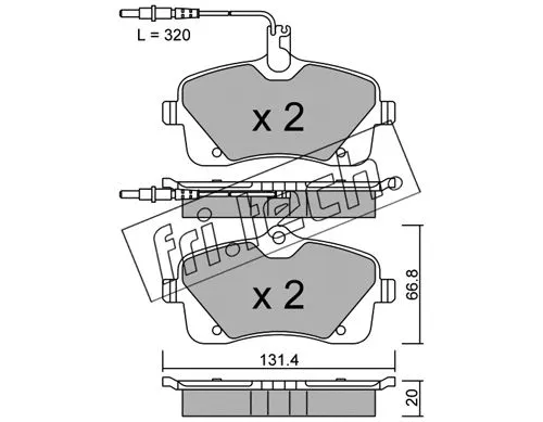 Brake Pad Set, disc brake (870.0)