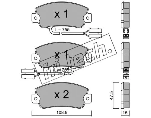 Brake Pad Set, disc brake (106.1)