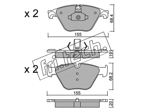 Brake Pad Set, disc brake (936.0)