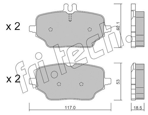 Brake Pad Set, disc brake (1273.0)