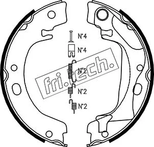 Brake Shoe Set, parking brake (1115.318K)