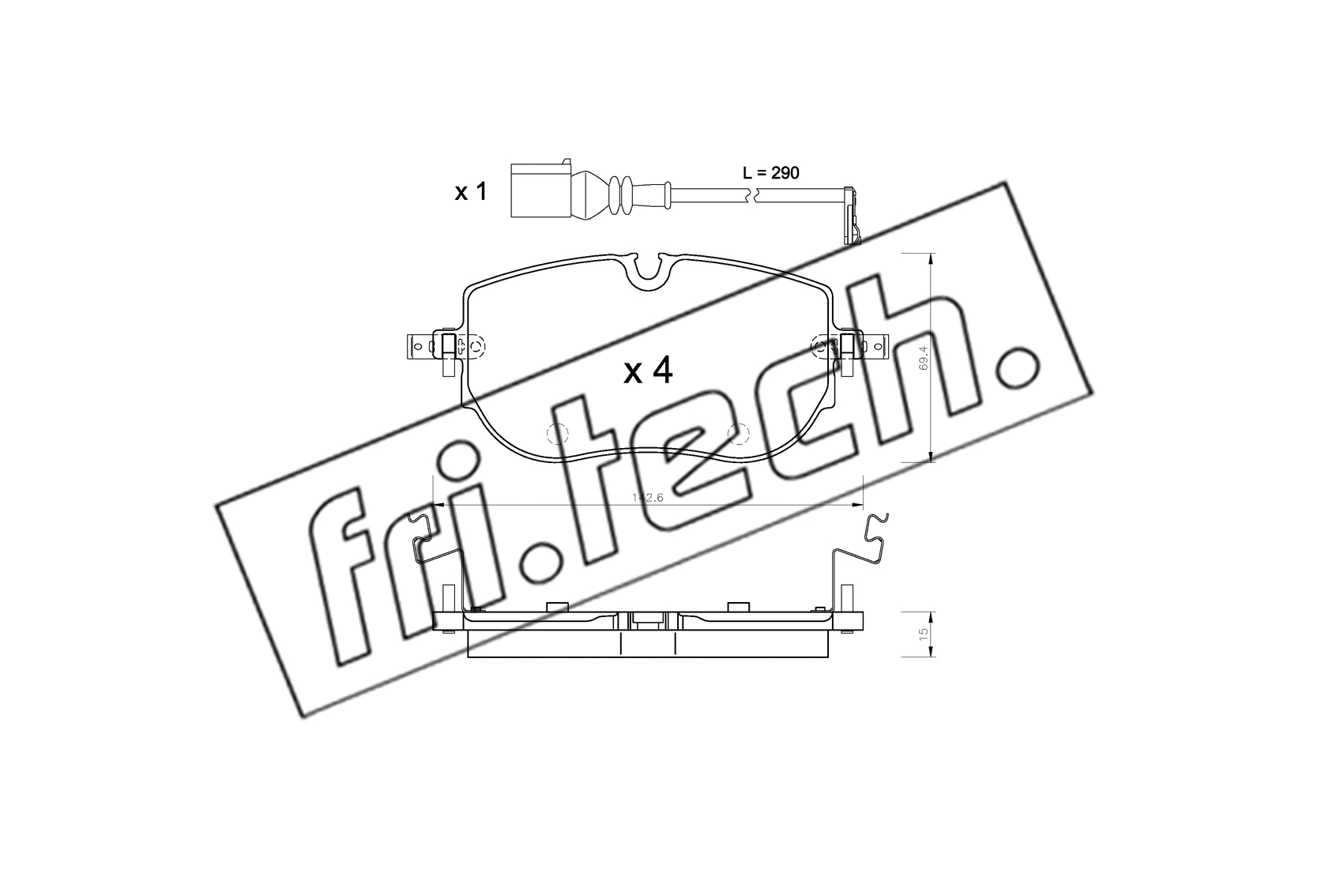 Brake Pad Set, disc brake (1319.0)