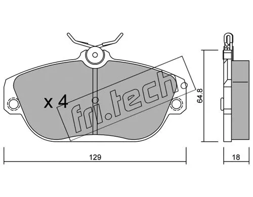 Brake Pad Set, disc brake (134.0)