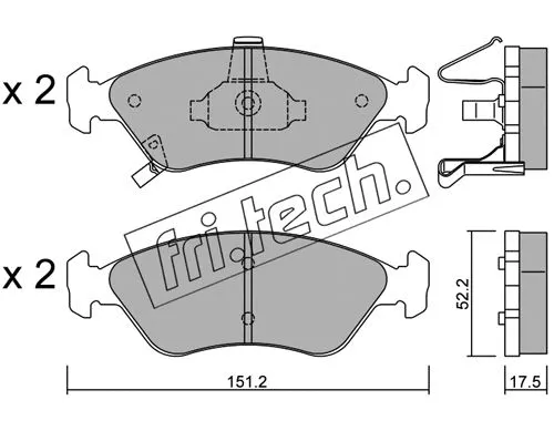 Brake Pad Set, disc brake (380.0)