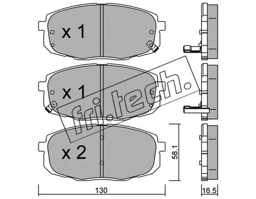 Brake Pad Set, disc brake (529.0)