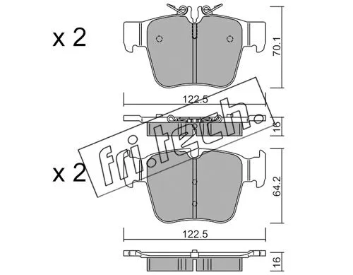 Brake Pad Set, disc brake (1135.0)