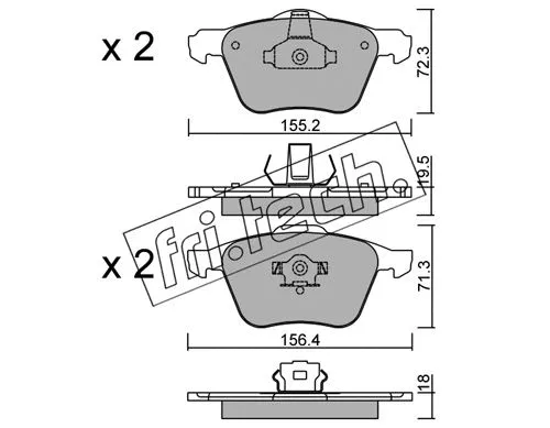 Brake Pad Set, disc brake (850.0)