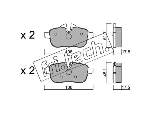Brake Pad Set, disc brake (937.0)