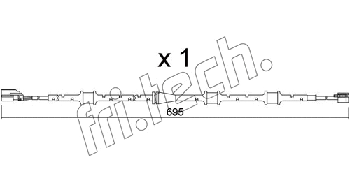 Warning Contact, brake pad wear (SU.381)