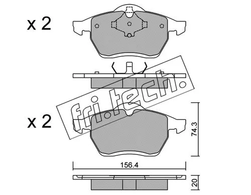Brake Pad Set, disc brake (288.0)