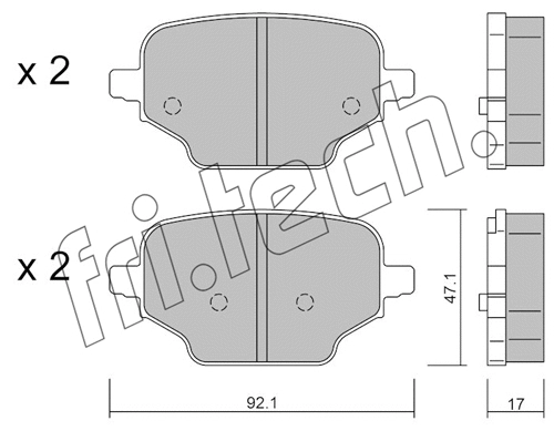 Brake Pad Set, disc brake (1245.0)